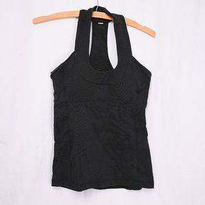 Lululemon Black Racerback Tank Top w Built in Bra - Sz S (4-6)